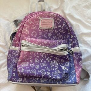 Loungefly Disney Parks Pink and Purple Icon Backpack
